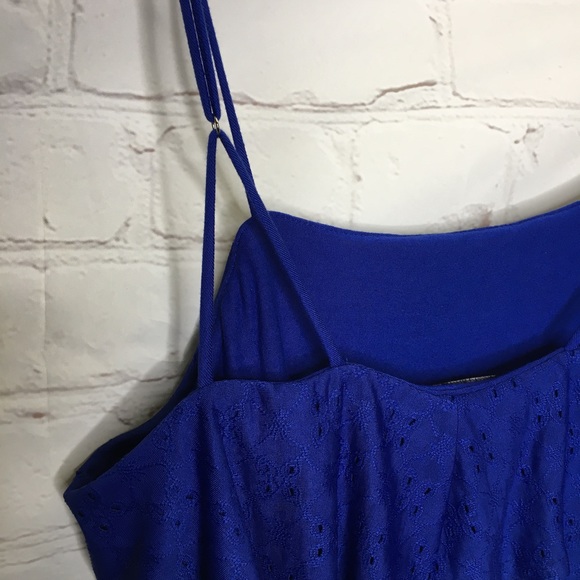 Harlowe & Graham Blue Eyelet Flutter Cami Top Size XS - Picture 8 of 12
